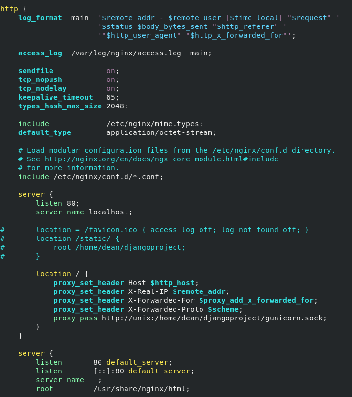 nginx config file contents