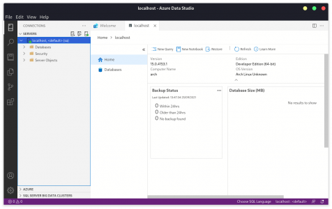 Microsoft SQL Server on Arch Linux - Dean Thomson