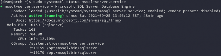 Microsoft SQL Server on Arch Linux - Dean Thomson