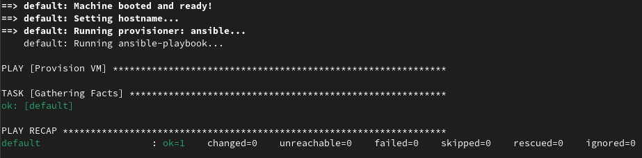 Output of Vagrant and libvirt on Fedora 40